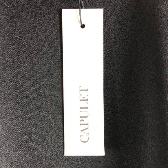 Capulet Black High Mock Neck Cut Out Side Sleeveless Cocktail Bodycon Mini Dress - Picture 5 of 10